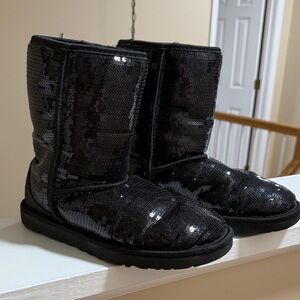 UGG Black Sequin Boots